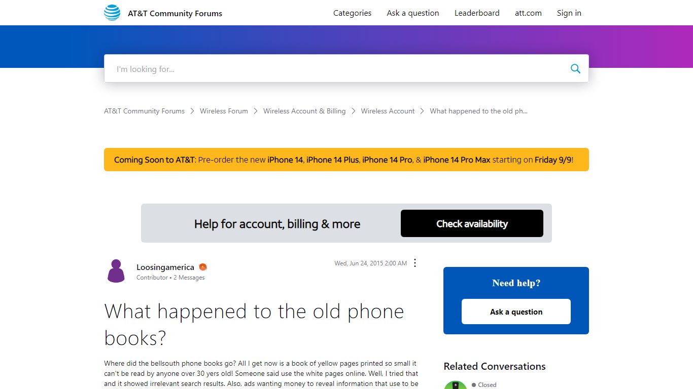 ‎What happened to the old phone books? | AT&T Community Forums